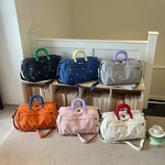 Travel Duffel Bag Weather-Resistant Padded Handles & Adjustable Strap