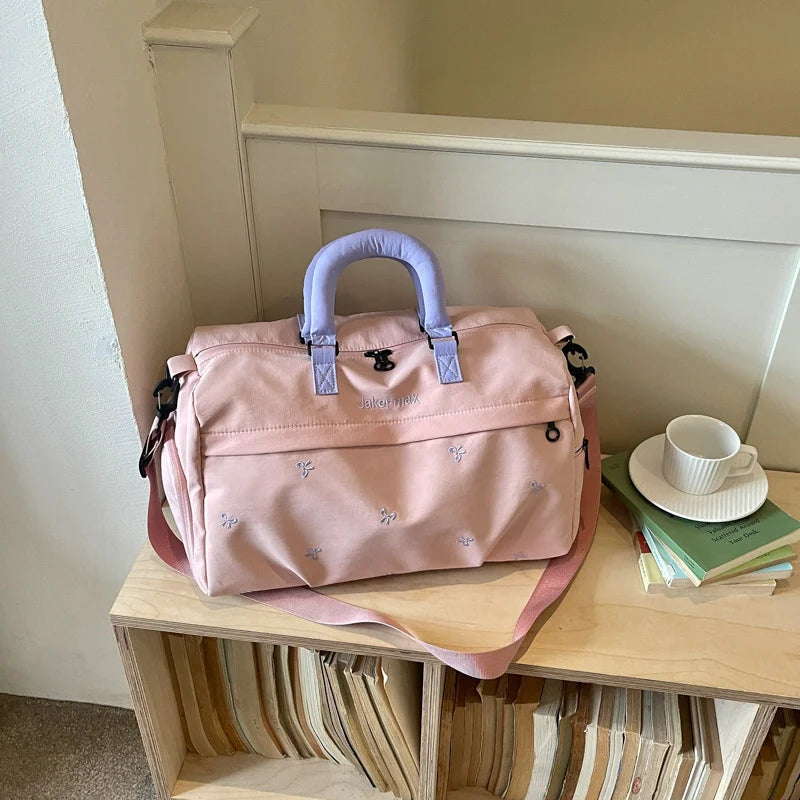 Travel Duffel Bag Weather-Resistant Padded Handles & Adjustable Strap