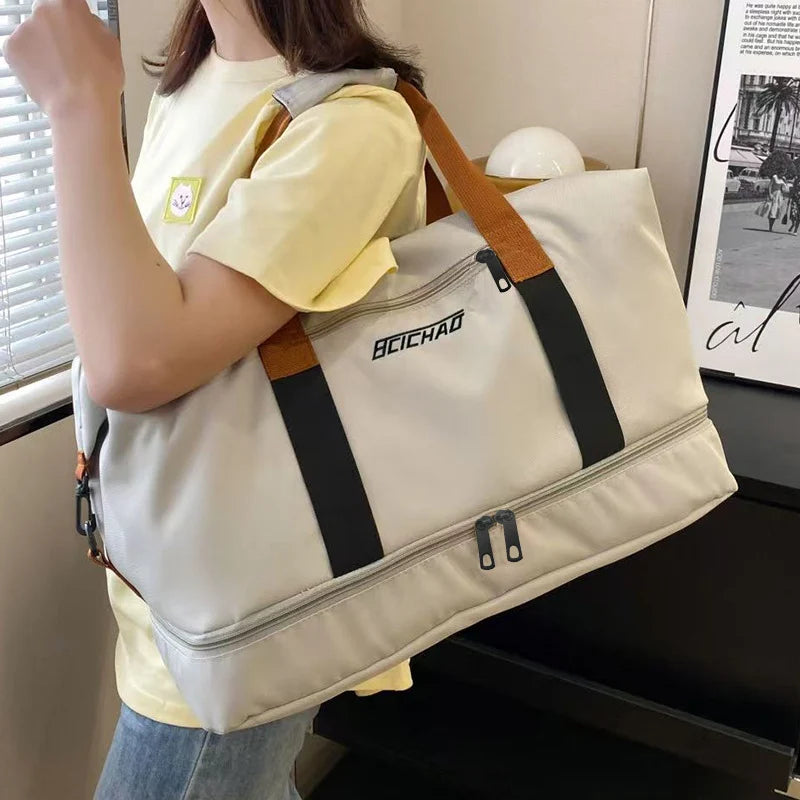 Travel Duffel Bag Weather-Resistant Spacious Interior & Multiple Compartments