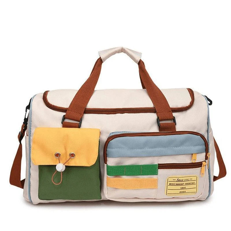 Travel Duffel Bag Weather-Resistant Spacious Multiple Pockets