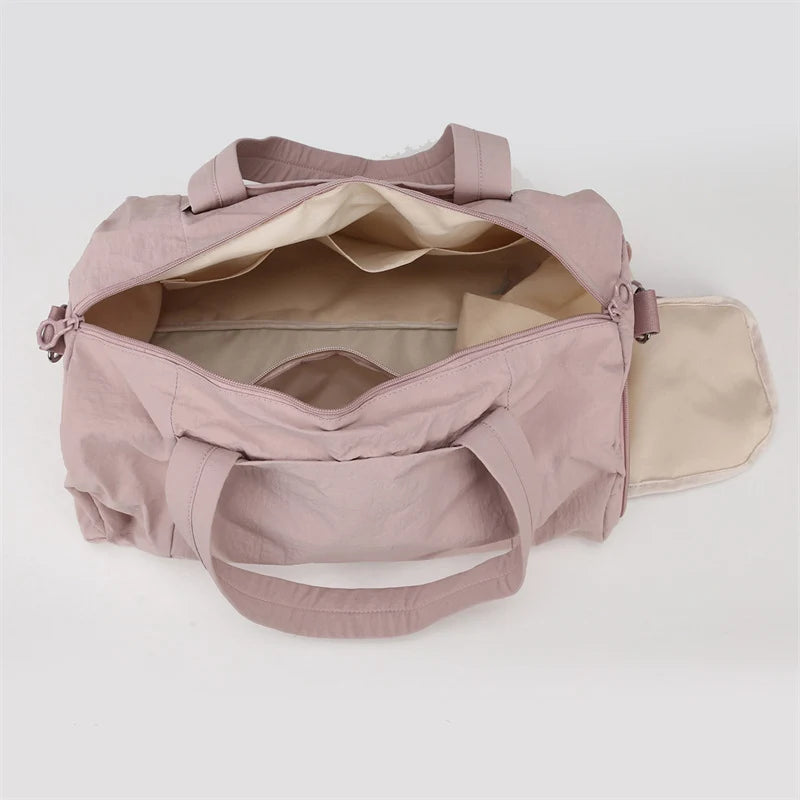 Travel Duffle Bag Foldable Wear-Resistant Detachable Shoulder Strap