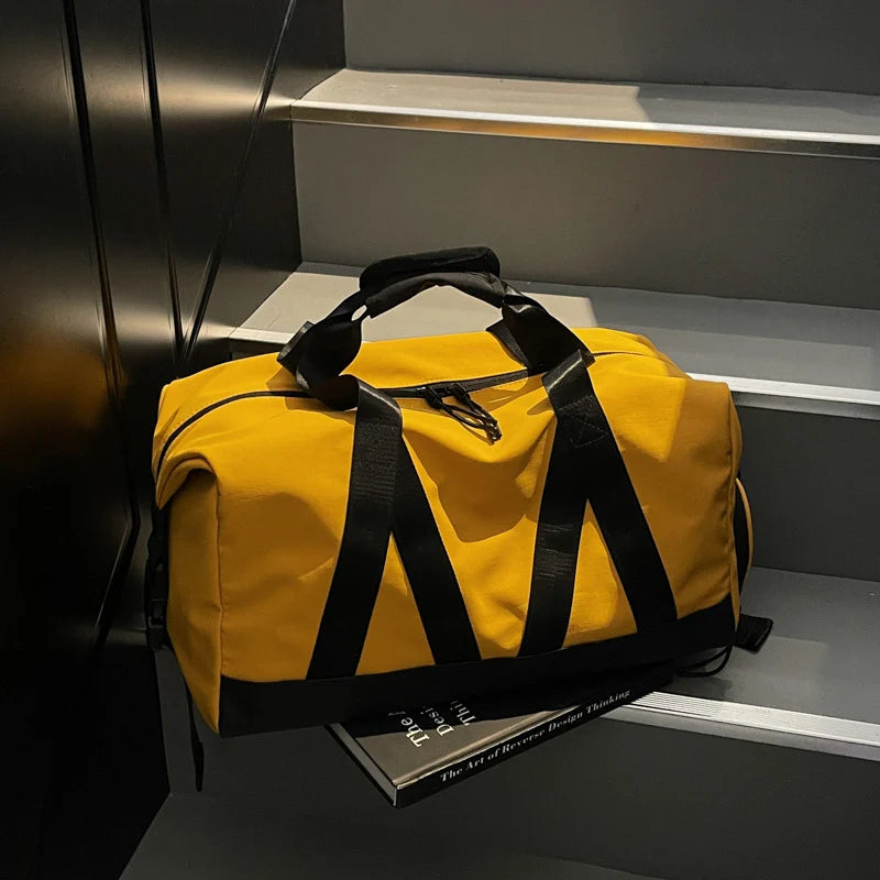Travel Duffle Bag Heavy-Duty Water-Resistant Multiple Pockets Padded Strap