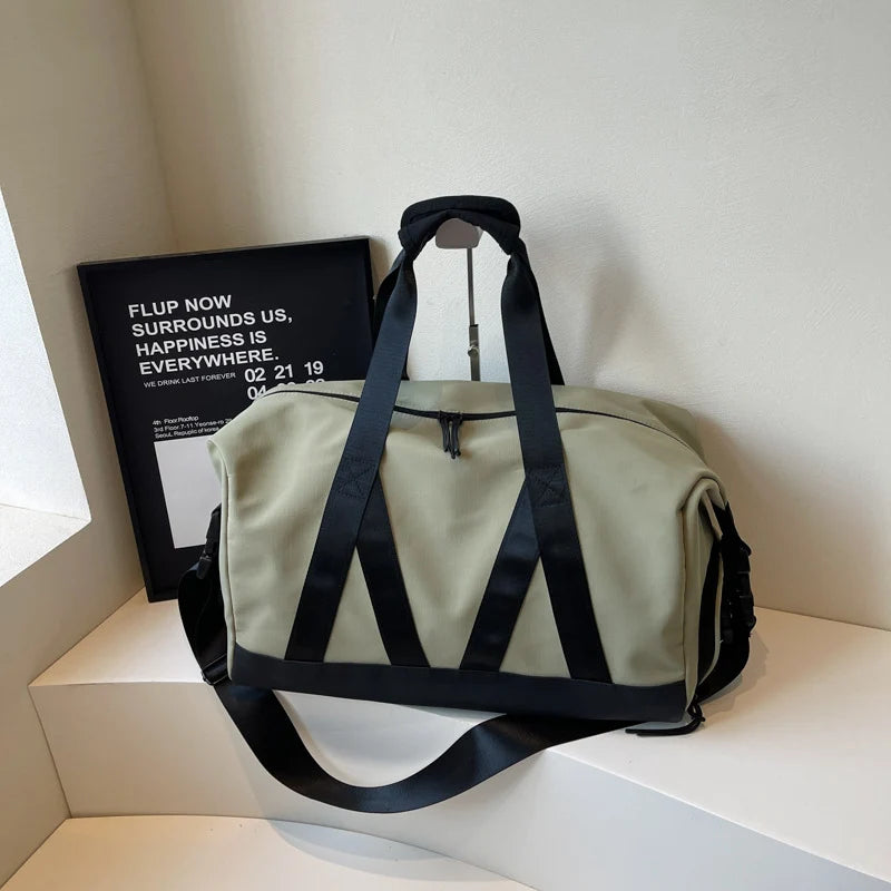 Travel Duffle Bag Heavy-Duty Water-Resistant Multiple Pockets Padded Strap