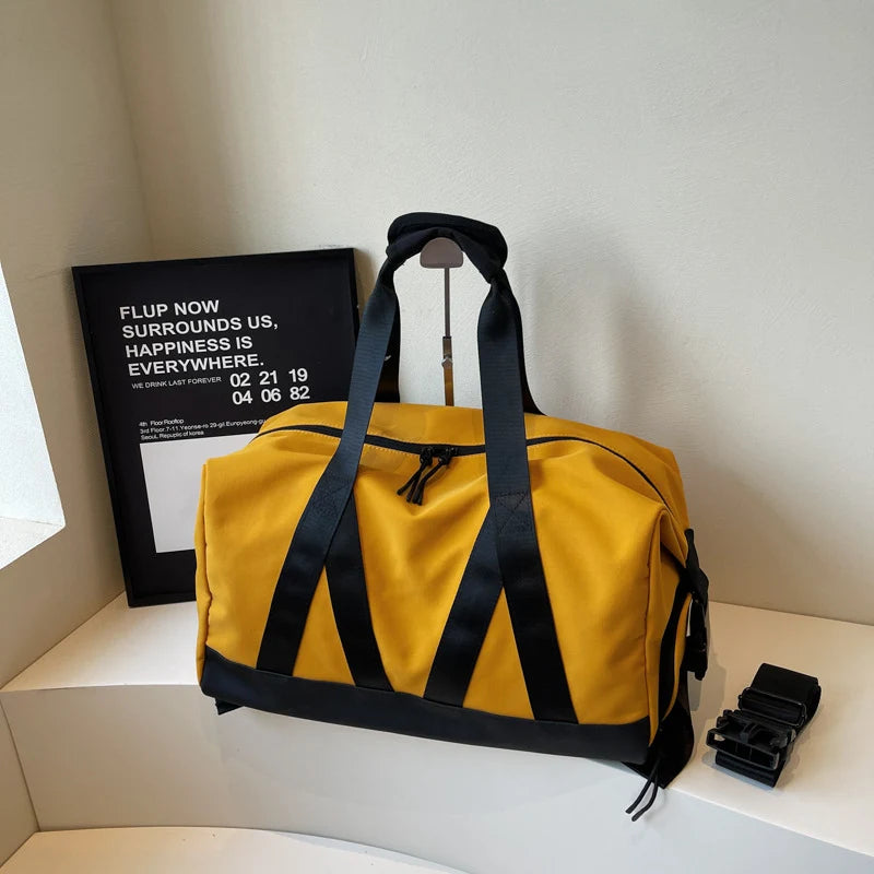 Travel Duffle Bag Heavy-Duty Water-Resistant Multiple Pockets Padded Strap