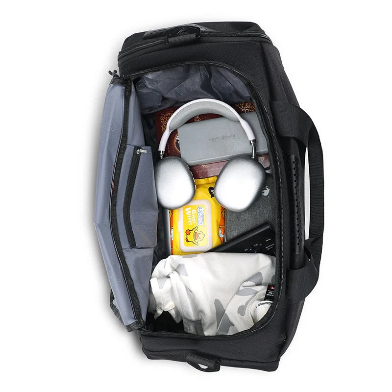 Travel Duffle Bag Large Capacity Shoe Compartment Durable Fabric
