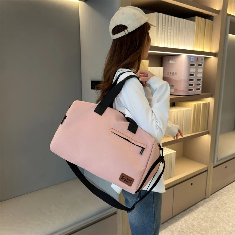 Travel Duffle Bag Large Capacity Water-Resistant Detachable Strap