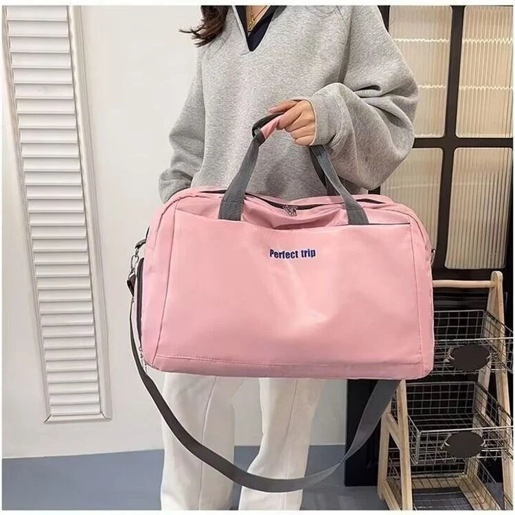 Travel Duffle Bag Large Capacity Water-Resistant Detachable Strap