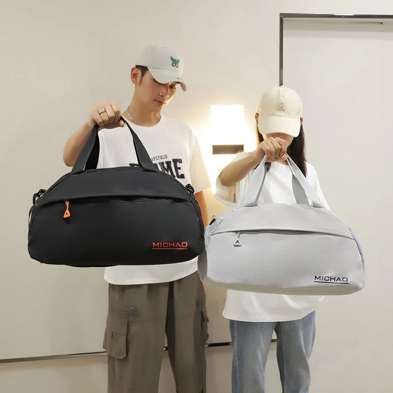 Travel Duffle Bag Lightweight Water-Resistant Compartments & Detachable Strap