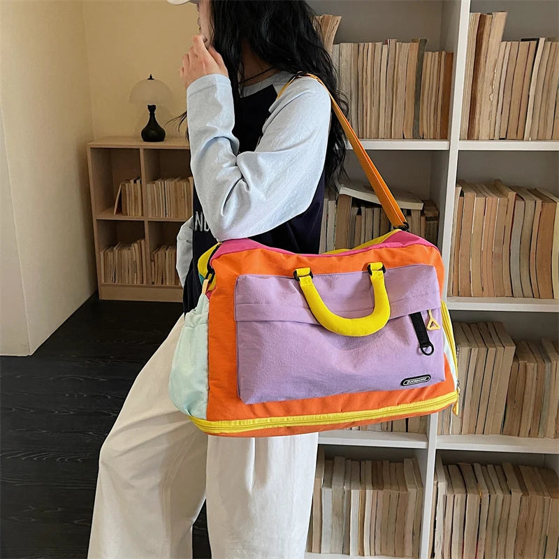 Travel Duffle Bag Multi-Pocket Detachable Shoulder Strap