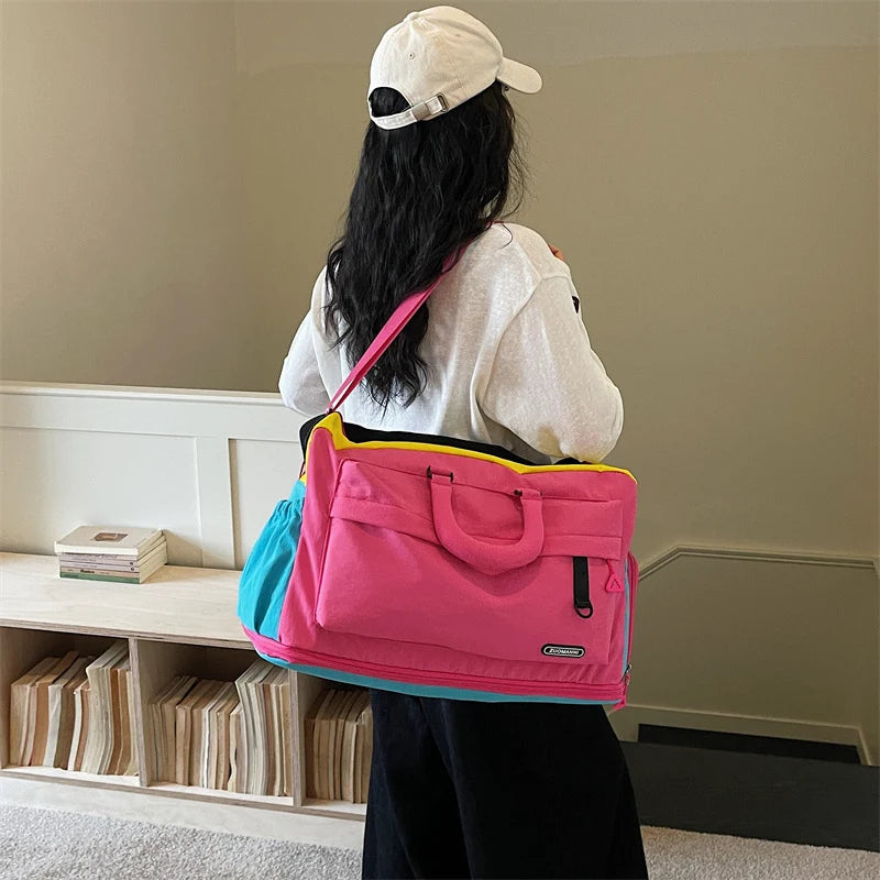 Travel Duffle Bag Multi-Pocket Detachable Shoulder Strap