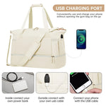 Travel Duffle Bag Multi-Pocket Water-Resistant Detachable Shoulder Strap
