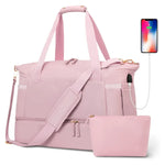Travel Duffle Bag Multi-Pocket Water-Resistant Detachable Shoulder Strap