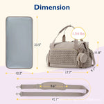 Travel Duffle Bag Multi-Pocket Water-Resistant Shoulder Straps & Handles