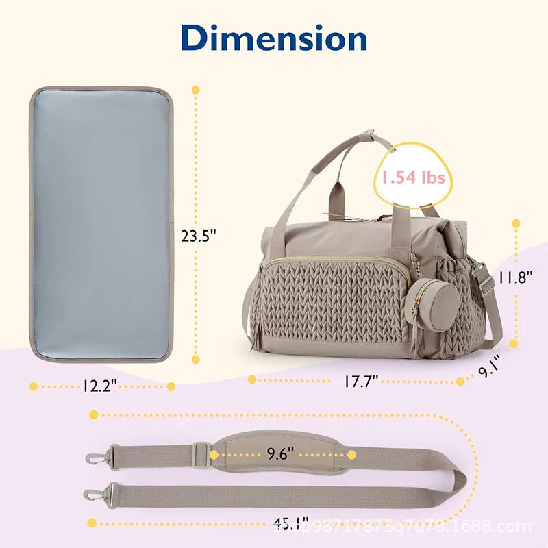 Travel Duffle Bag Multi-Pocket Water-Resistant Shoulder Straps & Handles