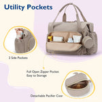 Travel Duffle Bag Multi-Pocket Water-Resistant Shoulder Straps & Handles