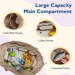 Travel Duffle Bag Multi-Pocket Water-Resistant Shoulder Straps & Handles