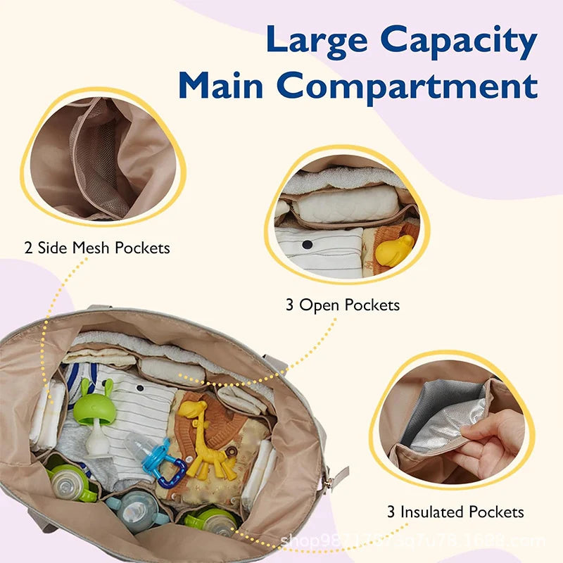 Travel Duffle Bag Multi-Pocket Water-Resistant Shoulder Straps & Handles