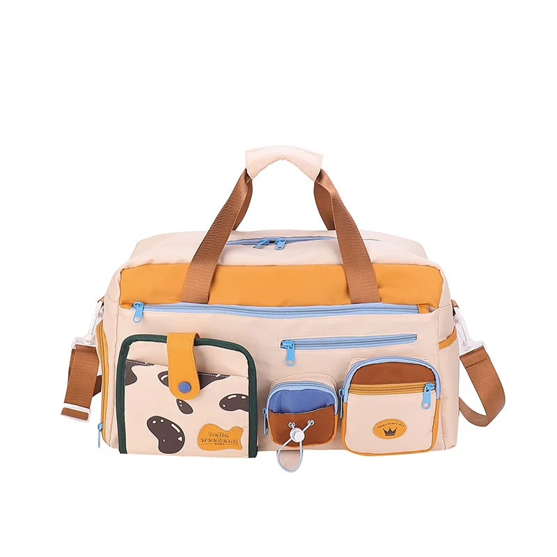 Travel Duffle Bag Multiple Compartments Water-Resistant Adjustable Strap