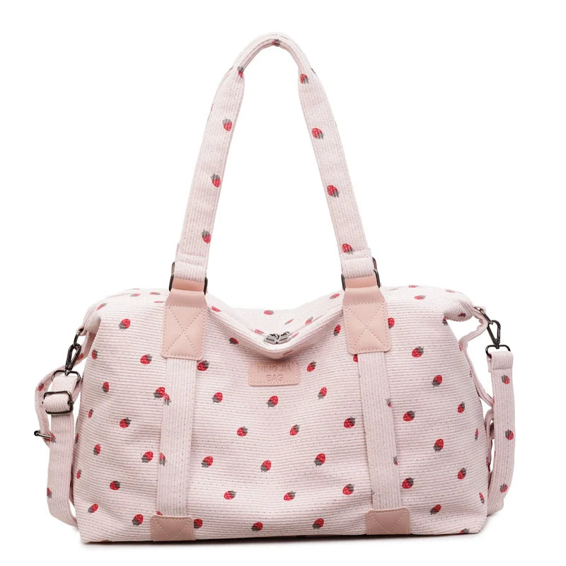 Travel Duffle Bag Spacious Durable Fabric Detachable Shoulder Strap