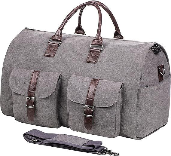 Travel Duffle Bag Spacious Multi-Pocket Water-Resistant Detachable Strap