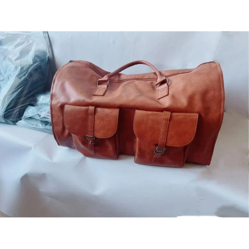 Travel Duffle Bag Spacious Multi-Pocket Water-Resistant Detachable Strap