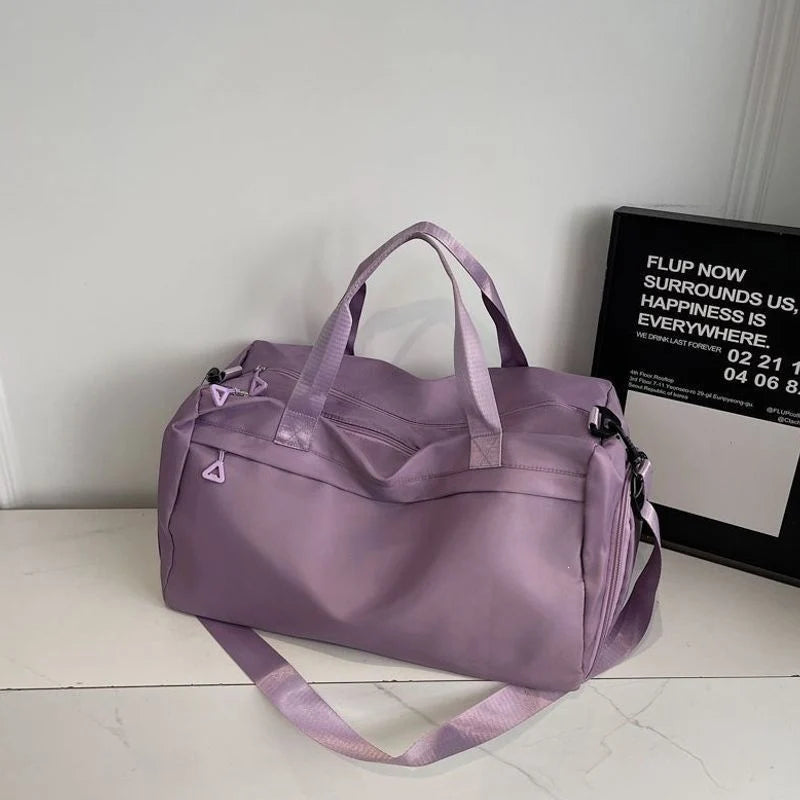 Travel Duffle Bag Spacious Water-Resistant Fabric Organized Pockets