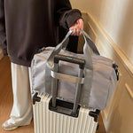 Travel Duffle Bag Spacious Water-Resistant Fabric Organized Pockets