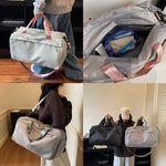 Travel Duffle Bag Spacious Water-Resistant Fabric Organized Pockets