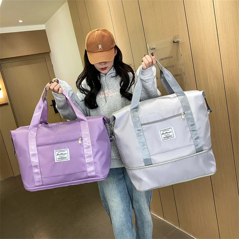 Travel Duffle Bag Spacious Weather-Resistant Multiple Pockets