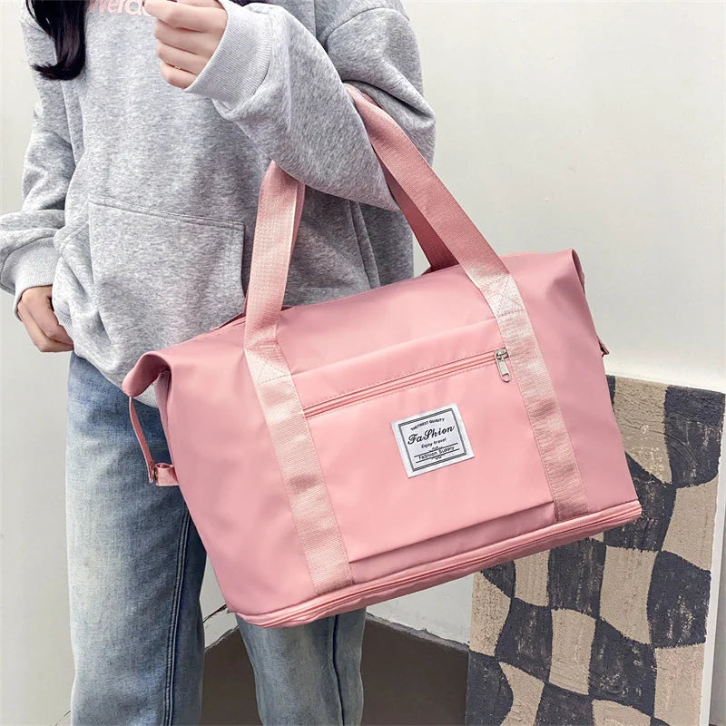 Travel Duffle Bag Spacious Weather-Resistant Multiple Pockets