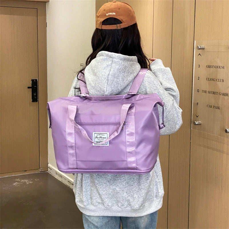 Travel Duffle Bag Spacious Weather-Resistant Multiple Pockets
