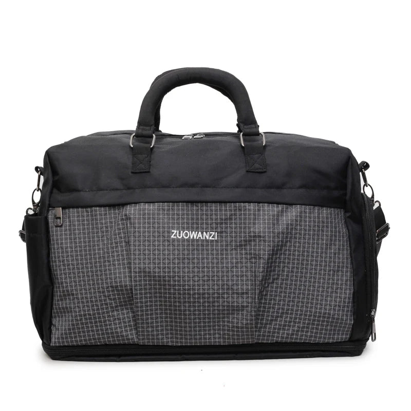 Travel Duffle Bag Water-Resistant Multi-Compartment Adjustable Shoulder Strap