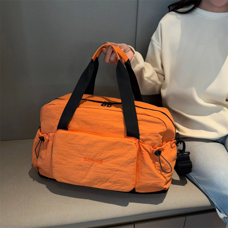 Travel Duffle Bag Water-Resistant Multi-Compartment Adjustable Strap & Dual Handles