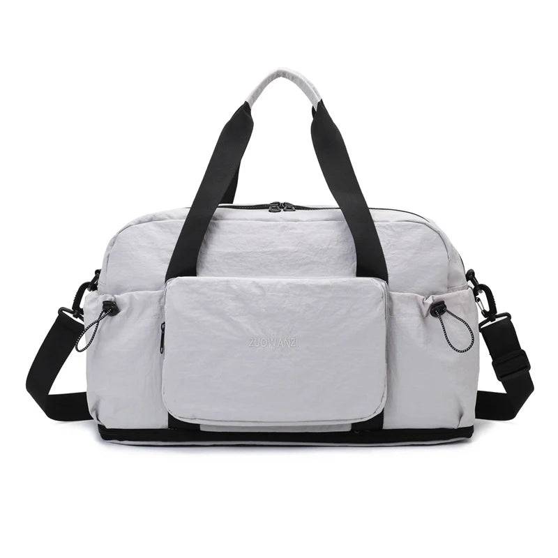 Travel Duffle Bag Water-Resistant Multi-Compartment Adjustable Strap & Dual Handles