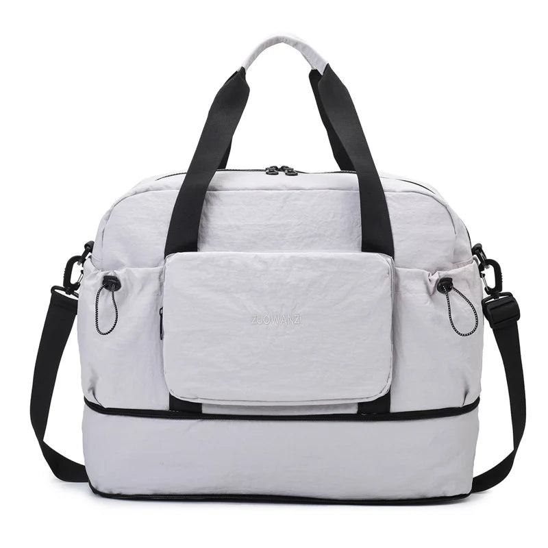 Travel Duffle Bag Water-Resistant Multi-Compartment Adjustable Strap & Dual Handles