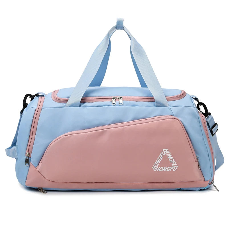 Travel Duffle Bag Water-Resistant Multi-Pocket Detachable Shoulder Strap