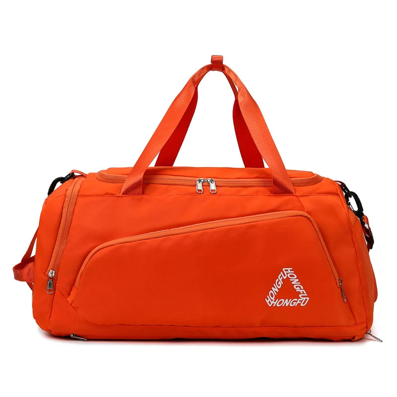Travel Duffle Bag Water-Resistant Multi-Pocket Detachable Shoulder Strap