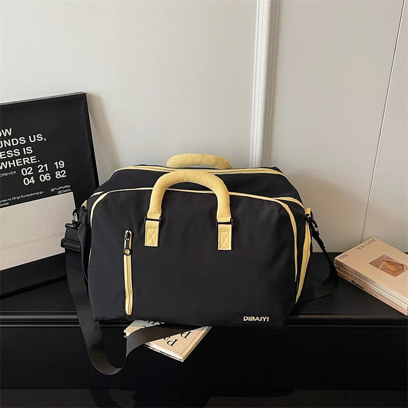 Travel Duffle Bag Water-Resistant Multiple Pockets & Adjustable Strap