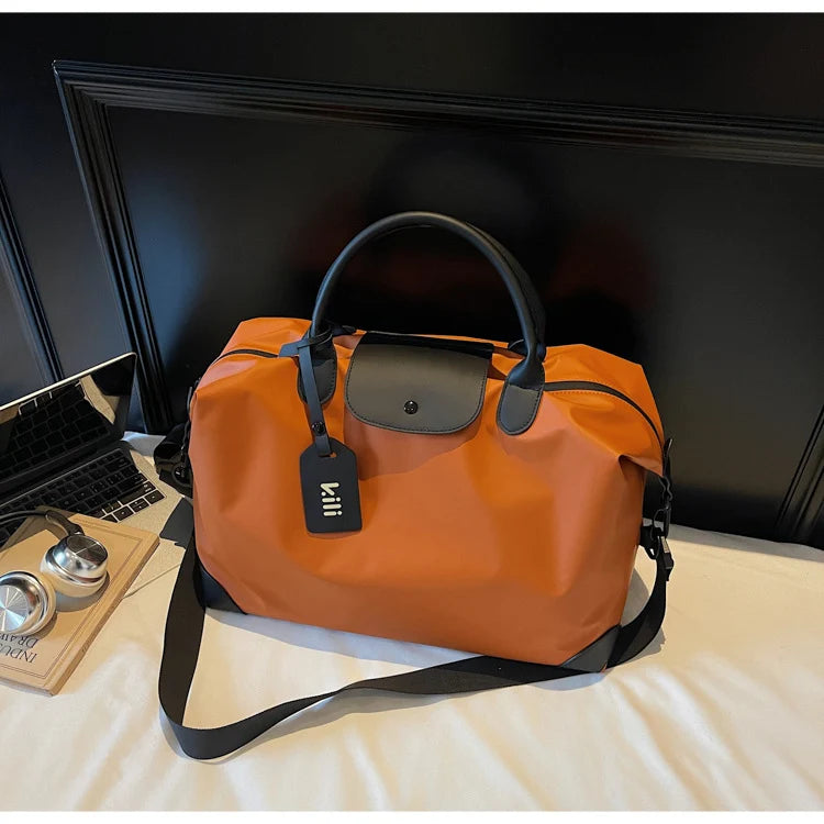 Travel Duffle Bag Water-Resistant Multiple Pockets & Adjustable Strap