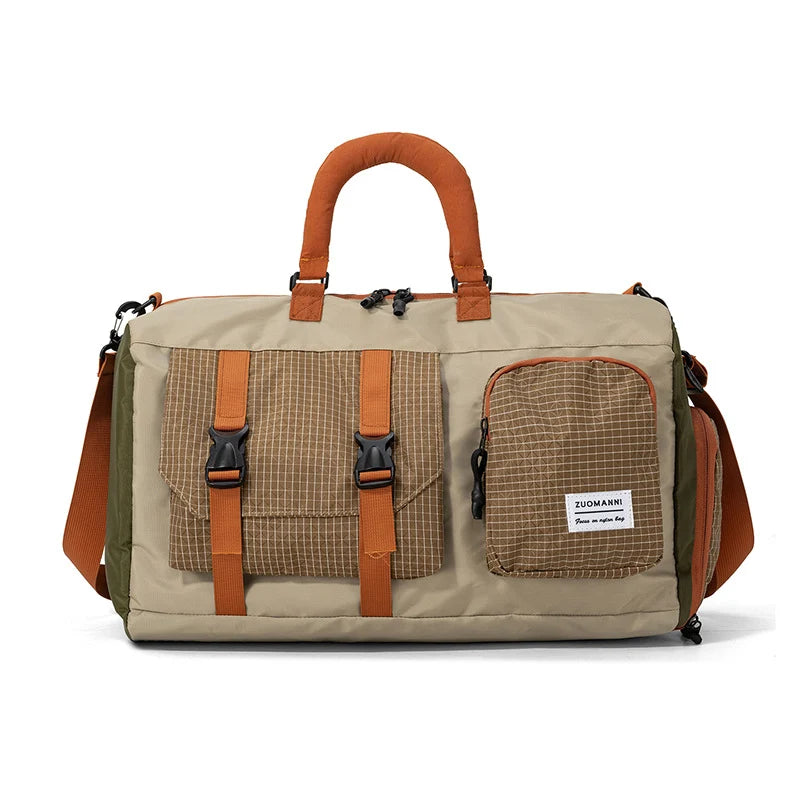 Travel Duffle Bag Weather-Resistant Multiple Compartments & Padded Shoulder Strap