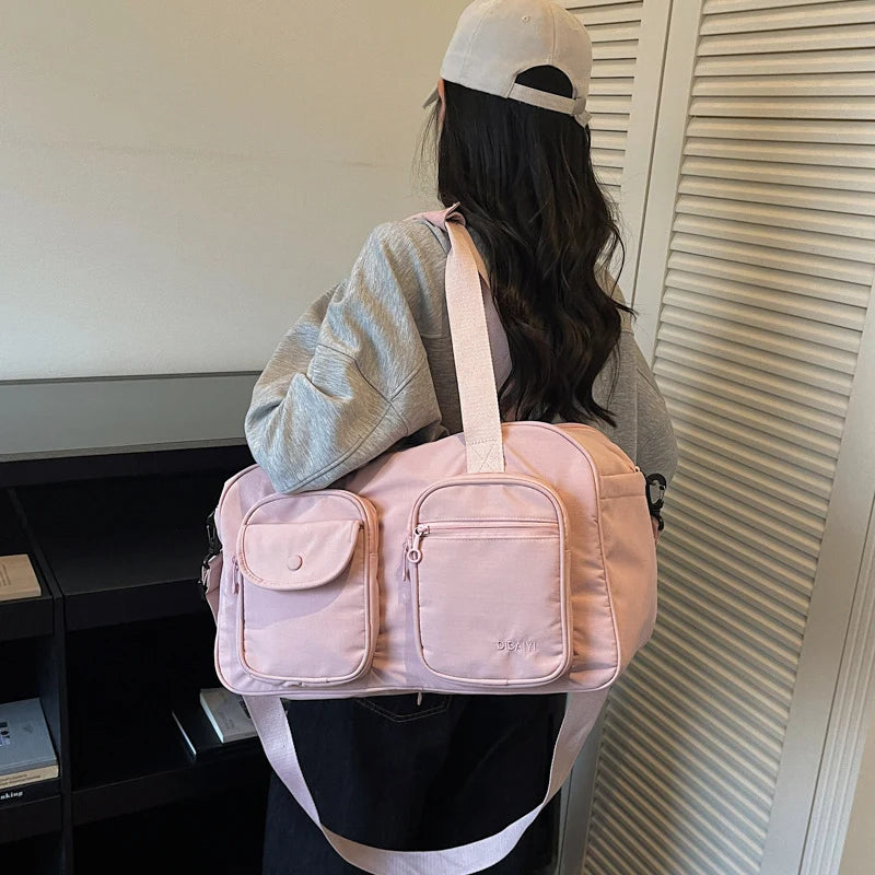 Travel Gym Bag Water-Resistant Multiple Compartments Adjustable Strap