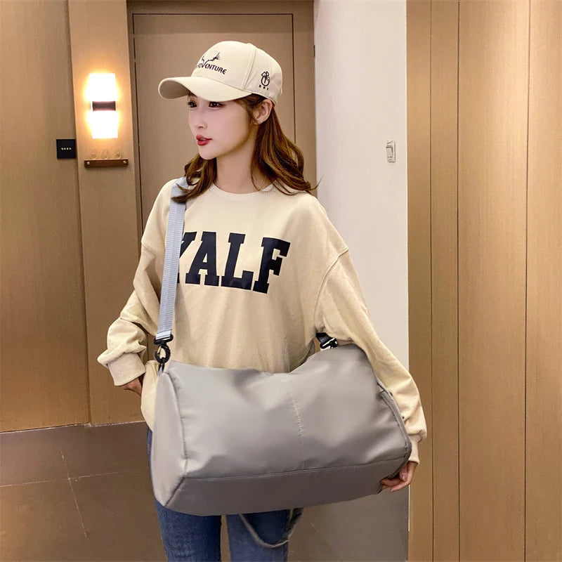 Travel Handbag Spacious Organizer Water-Resistant Dual Straps
