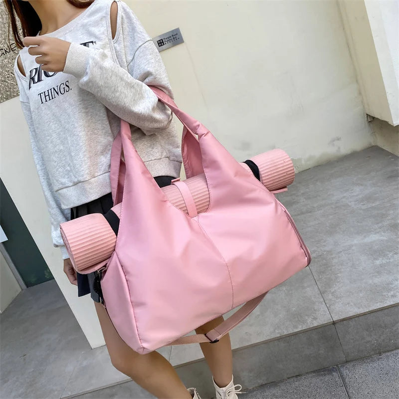 Travel Handbag Spacious Organizer Water-Resistant Dual Straps