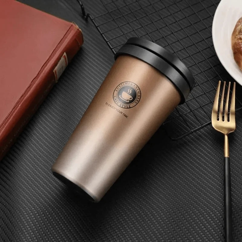 Travel Mug Stainless Steel Double-Wall Insulated Leakproof Sliding Lid