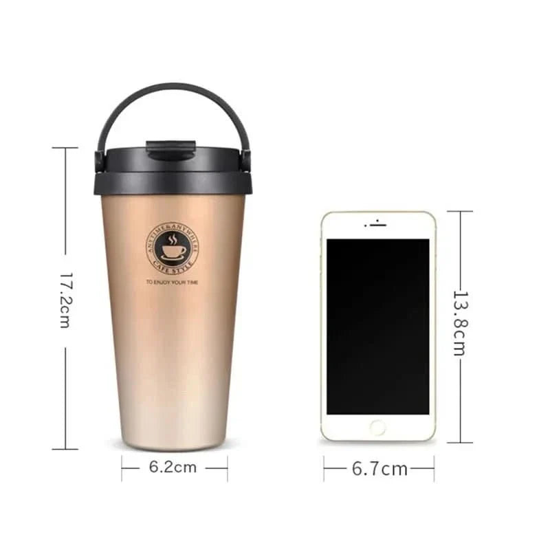 Travel Mug Stainless Steel Double-Wall Insulated Leakproof Sliding Lid