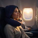 Travel Neck Pillow Hooded Memory Foam Removable Cover