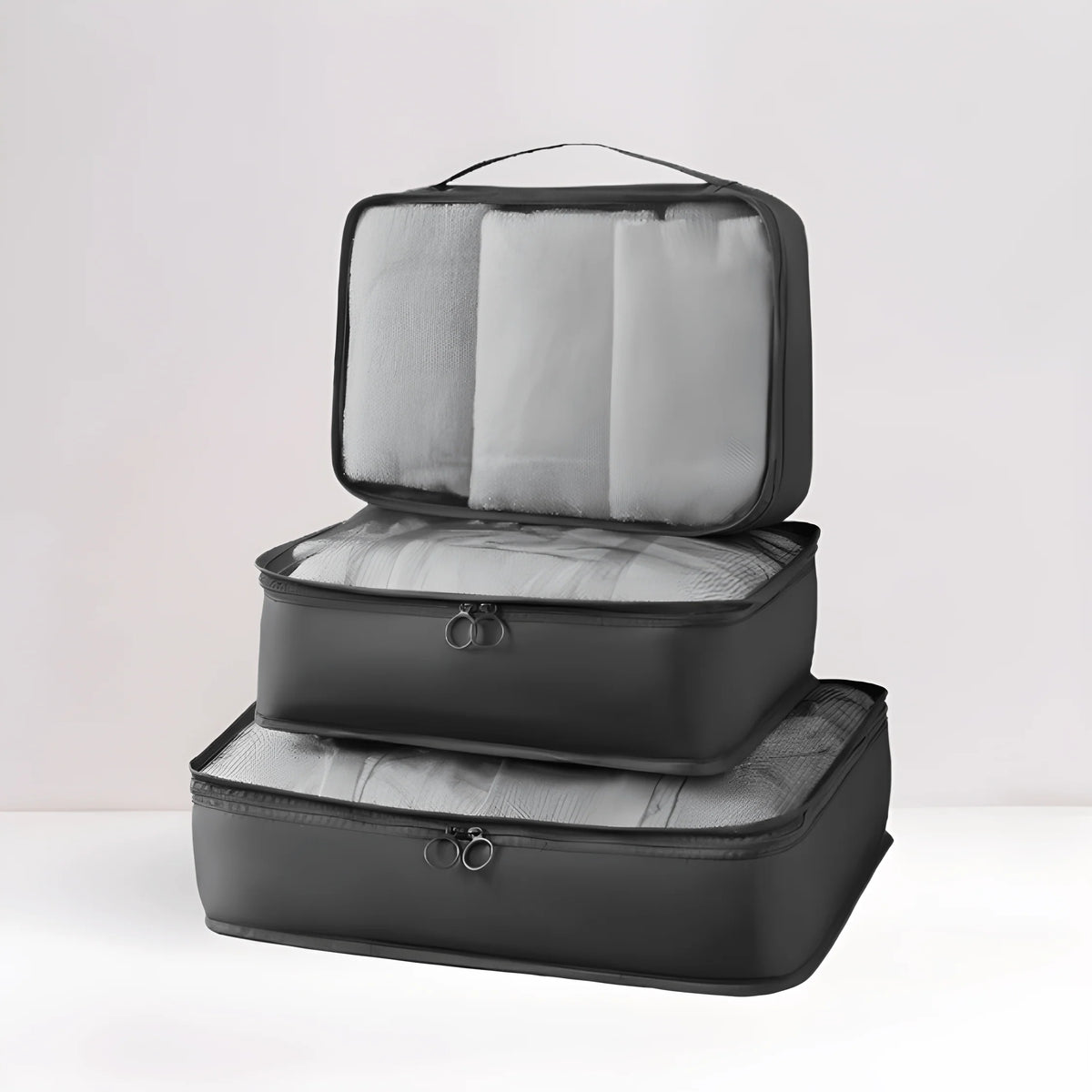 Travel Organiser Set 8-Piece Mesh & Zippered Space-Saving