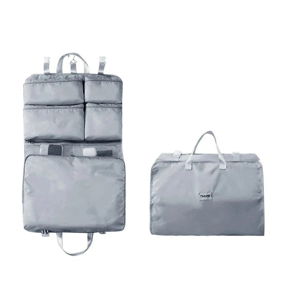 Travel Organizer Bag Durable Twill 6 Compartments Foldable