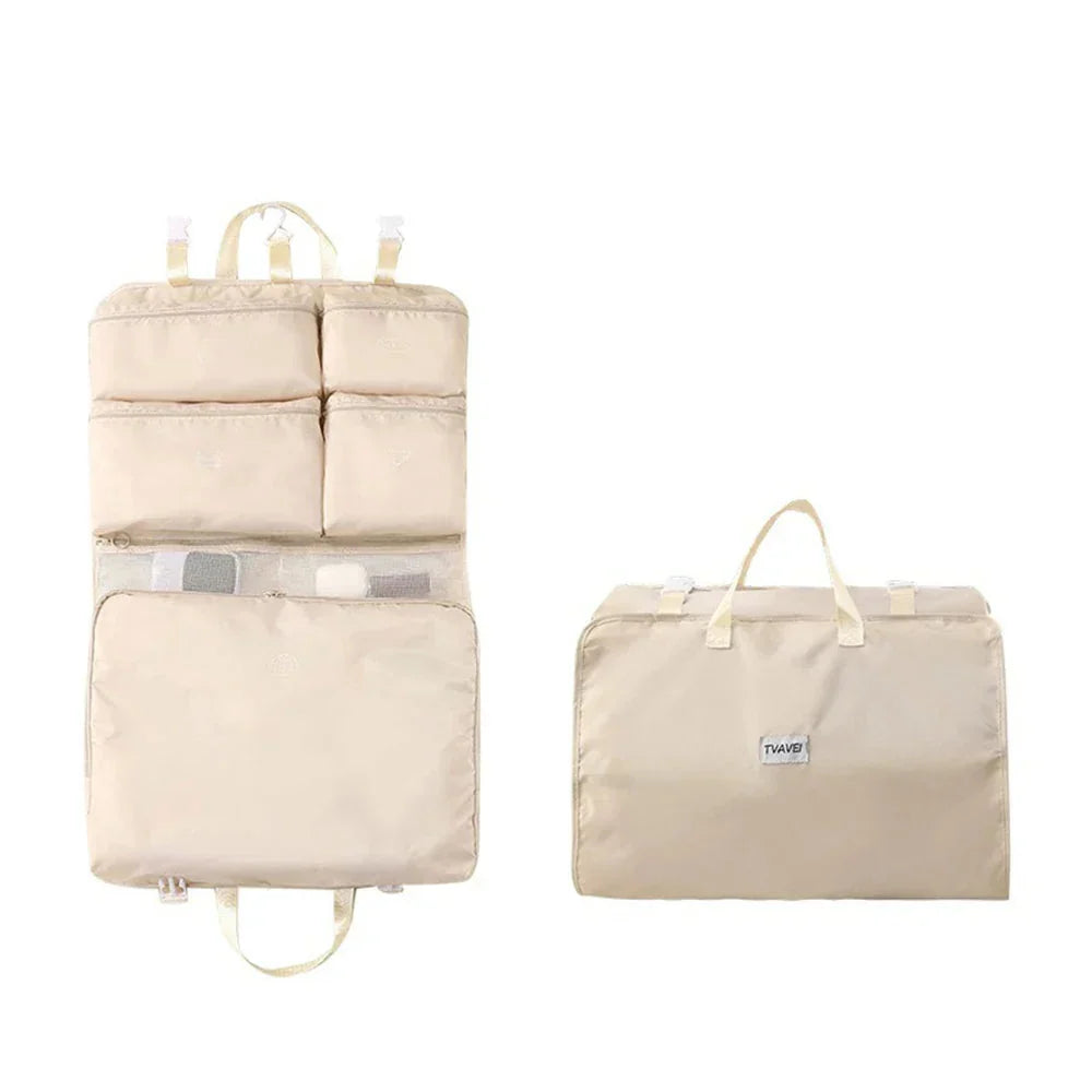 Travel Organizer Bag Durable Twill 6 Compartments Foldable