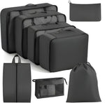Travel Packing Organisers 8-Piece Mesh Zipper Pouches
